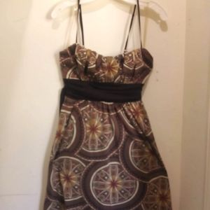 Ruby Rox medium brown flower dress